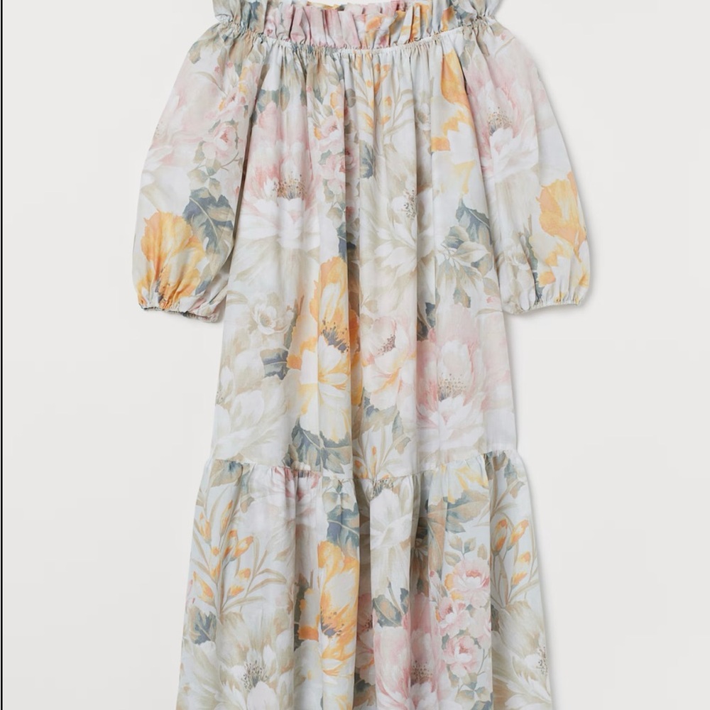 H&M Floral Midi Dress - Pastel Shades